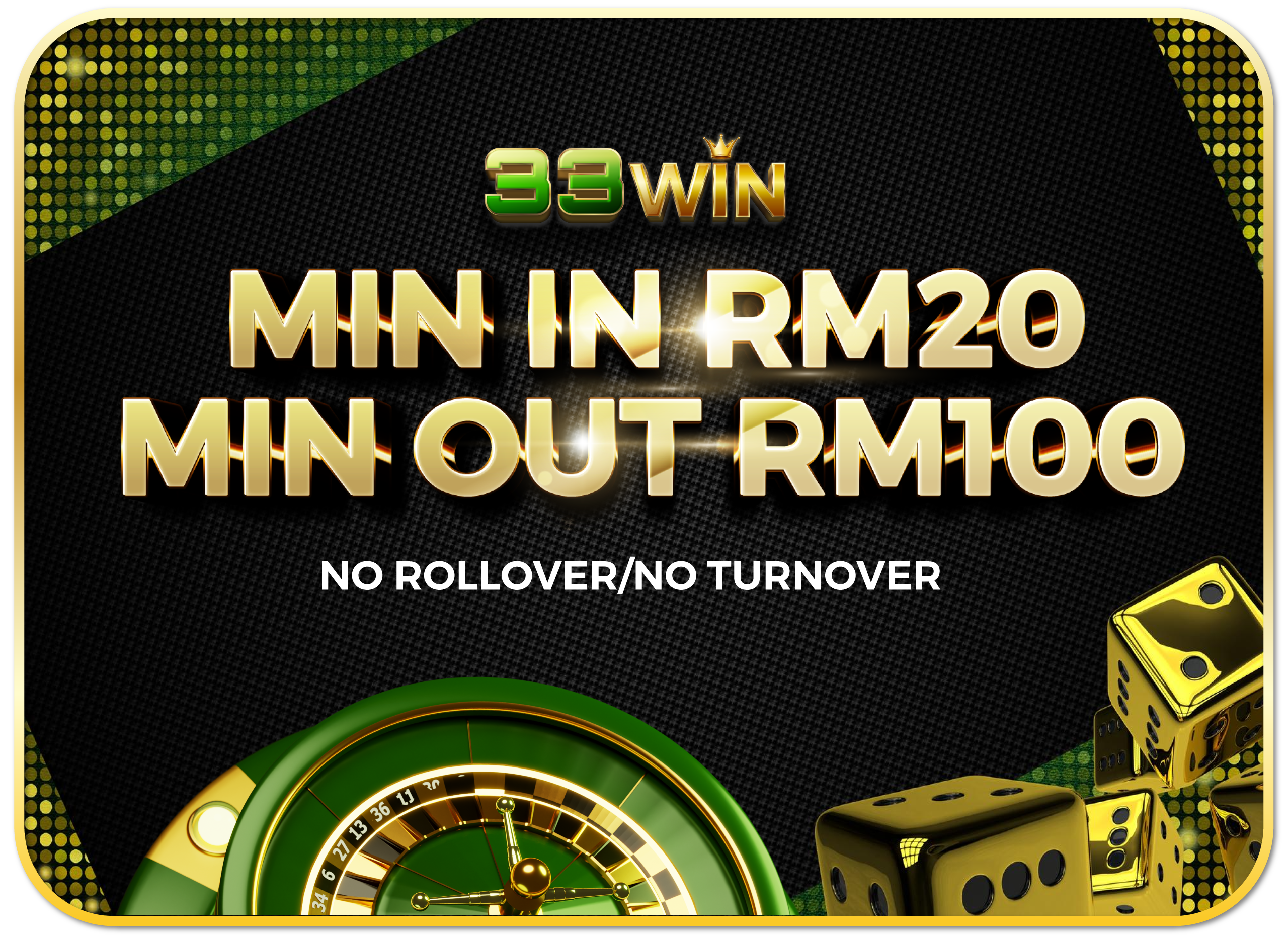 Min In RM20 | Min Out RM100